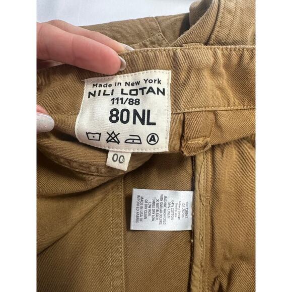 Nili Lotan Luna Drop Crotch Pant in Tawny - Picture 5 of 8